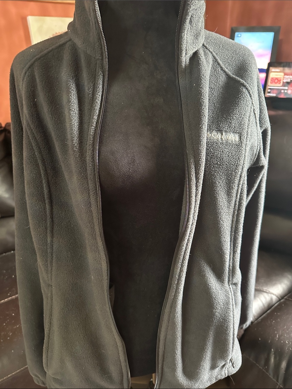 Columbia Black Full-Zip Teddy Fleece Jacket
